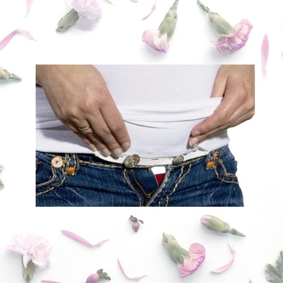 Belly Button Maternity Band Shirt Extender, White - Picture 3 of 4